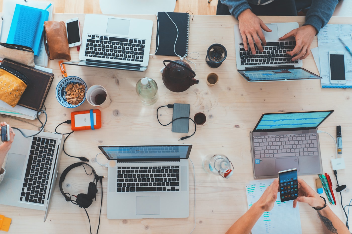 Teams building a digital business presence